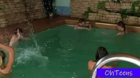 Pool Party With Marushek, Gavrushek, Volo, Lileika, And Zdenka In Homemade Fun