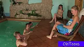 Pool Party With Marushek, Gavrushek, Volo, Lileika, And Zdenka In Homemade Fun