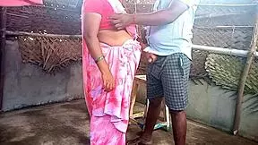 Indian saree aunty fucks young boy in bathroom workout, fingering close up?