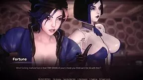 Huntress virgin's ass gets fucked in double penetration with dildo and toys during lesbian sex as apology