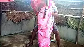 Indian saree aunty fucks young boy in bathroom workout, fingering close up?