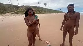 Nudist Beach Fun Turns Into Cum Bath Surprise