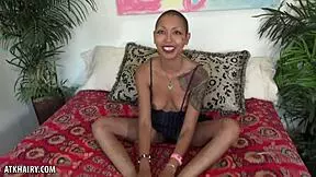 subtle interview hints at the hairy latina's wild side, with her ass and skinny body on display during casting.