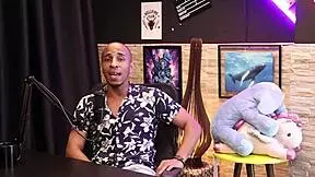 naughty black girl gives blowjob to big black cock and measures it