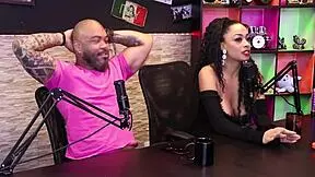 naughty black girl gives blowjob to big black cock and measures it