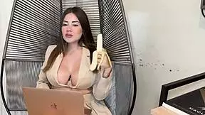 sara blonde, the colombian sexologist, casually checks out cofla's huge cock and rides it rough