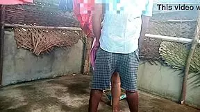 Indian saree aunty fucks young boy in bathroom workout, fingering close up?