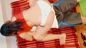 Young girl licks pussy before first anal fuck