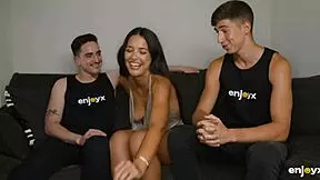 Teasing Two Studs Nuria Millan Gets Hard Double-Penetrated in Both Holes