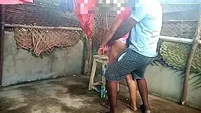 Indian saree aunty fucks young boy in bathroom workout, fingering close up?