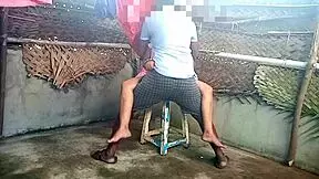 Indian saree aunty fucks young boy in bathroom workout, fingering close up?