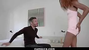 stepdad encourages cute stepdaughter to try sex with him, famsuck