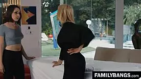 Lone Housewife INVITES and FUCKS a Young Masseuse! Alexis Fawx and Jenna Sativa in HOT Lesbian Action!