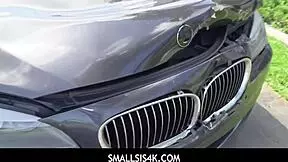 Stubborn Stepsis Alicia Williams Blows Stepbro Intensely For Crushed Car In Garage.