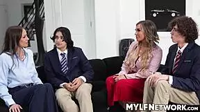 Desiree and Mia take stepsons virginity