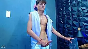 beautiful young latino boy masturbates until he cums