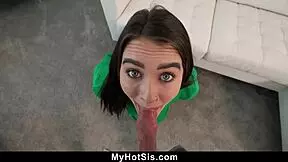 my stepsister shows she's the only person i need in my life, but with a blowjob