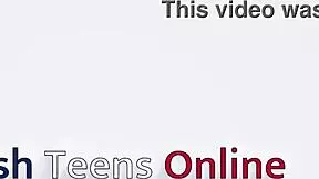 Collared British girl gets teased and edged with the wand.