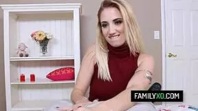 Pervy step dad fucks stepsons girlfriend after thanksgiving dinner