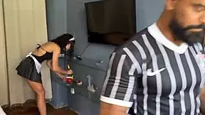 Boss couldn't resist fucking domestic employee for a salary raise.