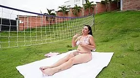 My friend sprays sun on my ass then fucks me hard