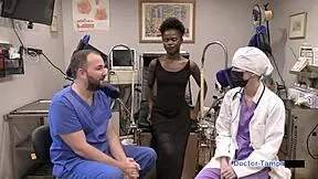 Dr. Tampa treats Rina Arem at the virginity clinic