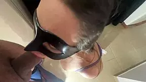 Feeling the rough doggy in the kitchen