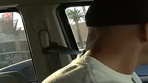 while giving ice cream man upskirt panties blowjob