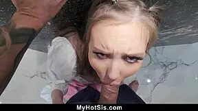 i caught my stepbrother jerking off with my panties, then we roleplayed taboo riding and cumshot