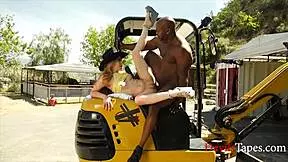 petite teen nat turnher fucks her black stepdad bobbi dylan's monster cock outdoors