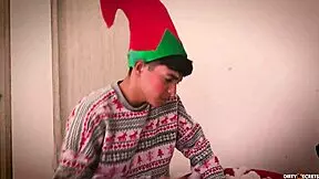 i cheat on mama noel, fucking her hard on christmas with blowjob and cowgirl