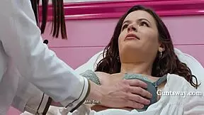 Lexi luna and dharma jones perform a breast exam that turns into an orgasmic squirting session