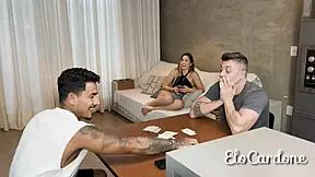 Cuckold loses wife at game table and asks to watch her fucked