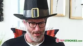 Family thanksgiving leads to taboo orgasms before food