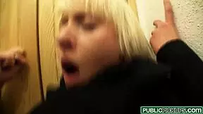 Does Laura get her cherries popped in a public pickup fuck?