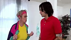 Asian MILF takes young 18+ man's hardon at gym.