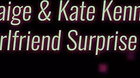 Kate Kennedy And Kayla Paige Share Intimate Moments While Boyfriend Records