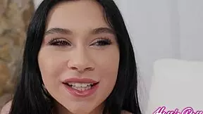 Motown filly Delilah Dagger rides Damion Dayski hard! Quickie cowgirl action with big cock in doggystyle.