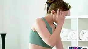 Can this petite masseuse lick my pussy deeper?