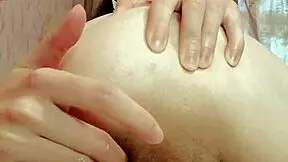 Russian Brunette In Stockings Sucks Thick Dildo With Dirty Talk, Fingers Pussy Close-Up Anal Fingering