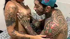 brazilian latina virgin loses it on reality show with tattooed pornstar