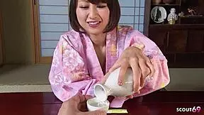 Japanese Teen Gets Deep Creampie From Client.