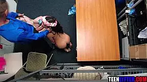 HOT TEEN 18+S THREESOME FUCKED FOR SHOPLIFTING