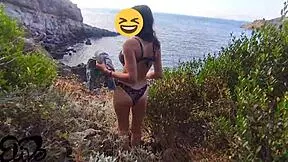 fuck doll moans on cliff blowjob