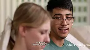 18yo Virgin Cheerleader Feels Empowered Fucking Her Dorky Friend To Win The Jocks' Wager