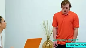 Blonde teen delilah day gives nuru massage to anthony pierce