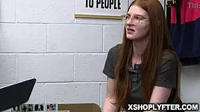 Redhead Girl Jane Rogers Flirts Her Way Out Of Shoplifting With Stud Security Guard Billy Boston