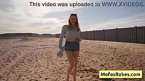 Naughty natural busty blonde teen 18+ sahara skye suck her friends dick charles dera and reveal her boobs at the beach