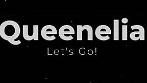 I watch queenelia, the cute asian girl, get double penetrated in her ass and pussy.