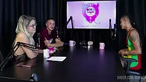 Intense compilation of Caroleta Roots and Bruna Carlos in sheer red outfits on Bora Cast part 2